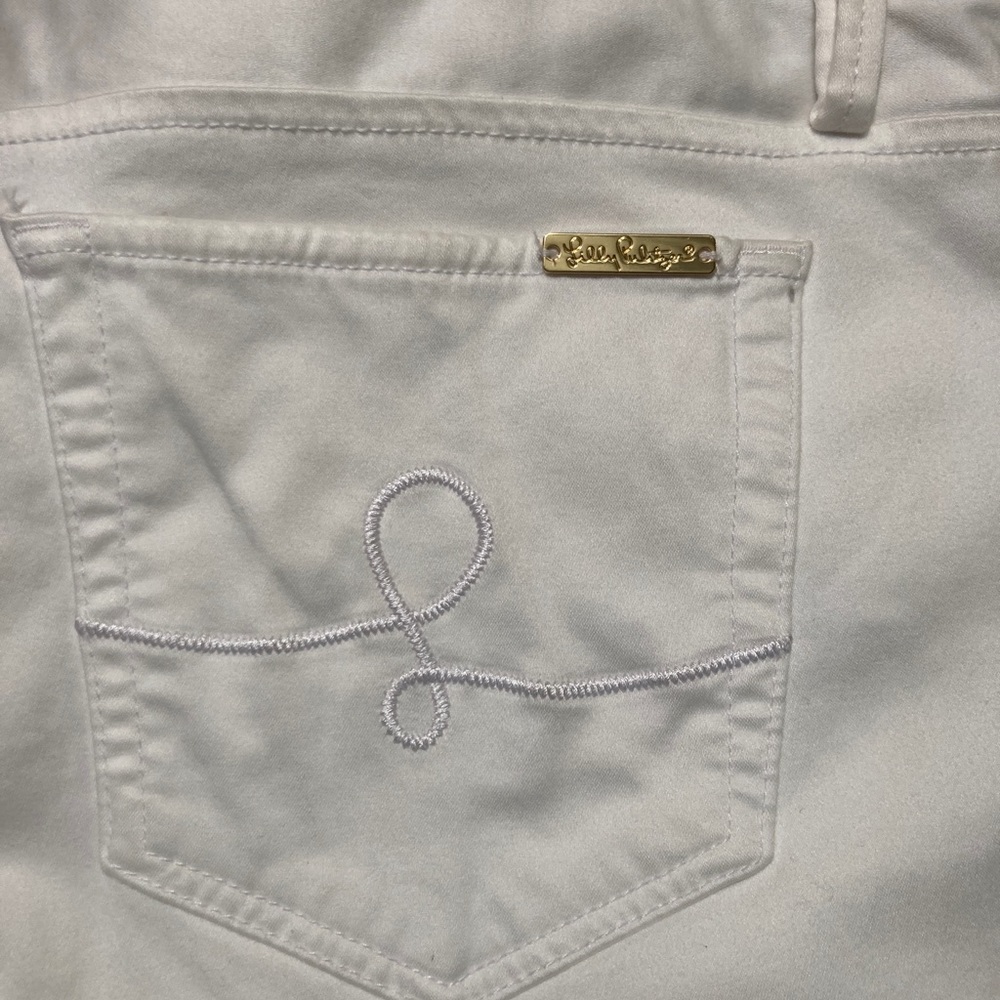 Sateen finish white Lilly Pulitzer jeans 16 mint